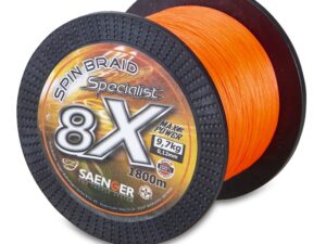 Saenger šňůra 8 X Specialist Spin Braid 1800 m 0,14 mm oranžová