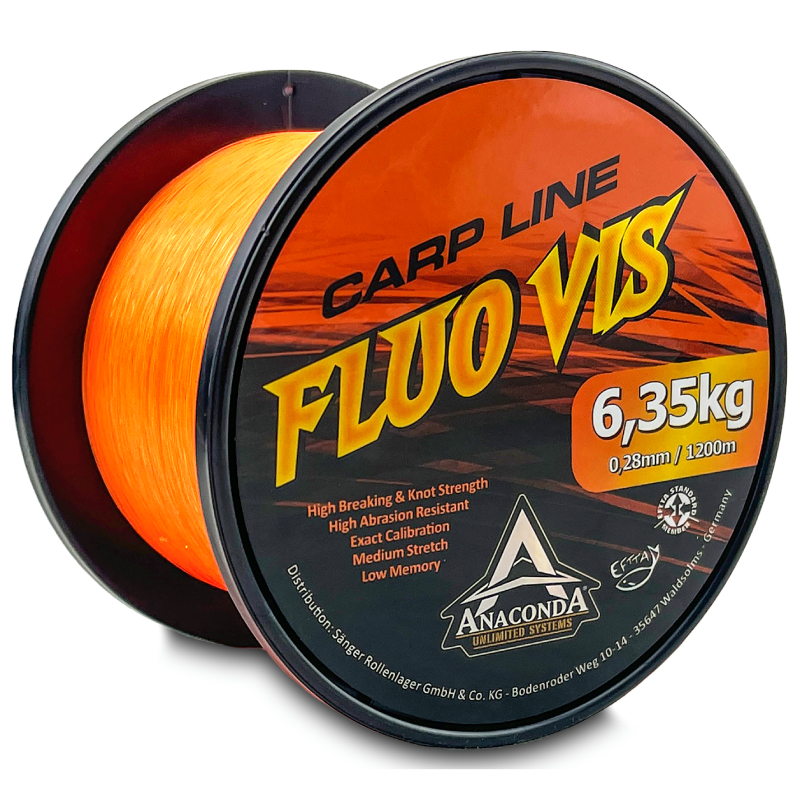 Anaconda vlasec Fluo Vis oranžový 1200m 0,28 mm - MojeRybárstvo.sk Anaconda vlasec Fluo Vis oranžový 1200m 0,28 mm