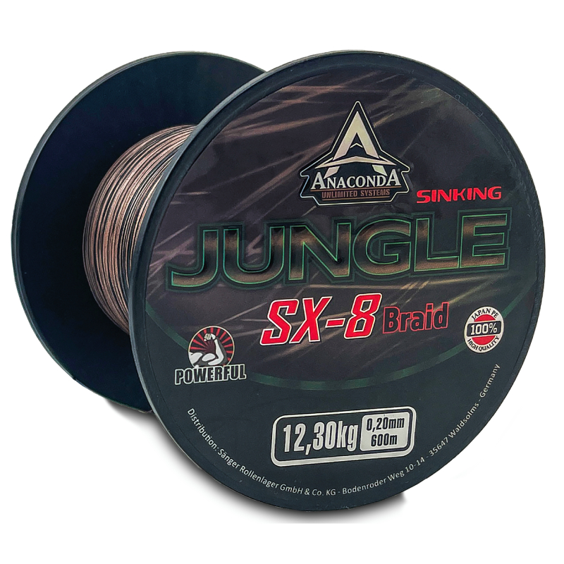 Anaconda šnúra Jungle SX-8 600 m 0,28 mm - MojeRybárstvo.sk Anaconda šnúra Jungle SX-8 600 m 0,28 mm