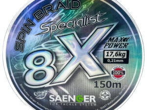 Saenger šňůra 8 X Specialist Spin Braid 150 m 0,10 mm černá