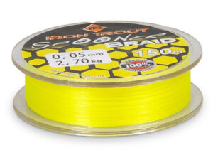 Iron Tout šňůra Spooner Braid 150 m, 0,05 mm, žlutá