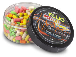 MS Range Fluo pop up dumbell 10 x 7 mm, příchuť mušle, 30 g