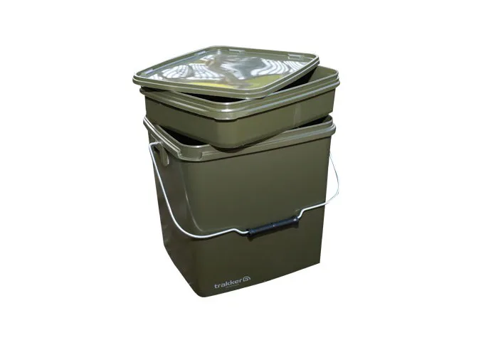 Trakker Kbelík Olive Square Container 13l - MojeRybárstvo.sk Trakker Kbelík Olive Square Container 13l