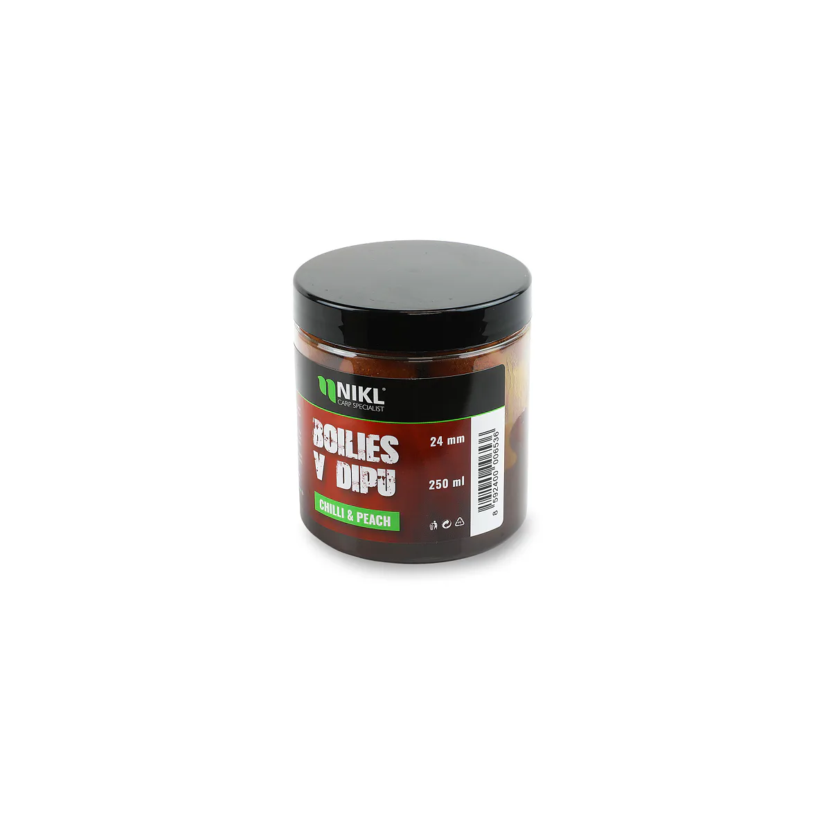 Nikl Boilies v dipu Chilli & Peach 250ml - MojeRybárstvo.sk Nikl Boilies v dipu Chilli & Peach 250ml