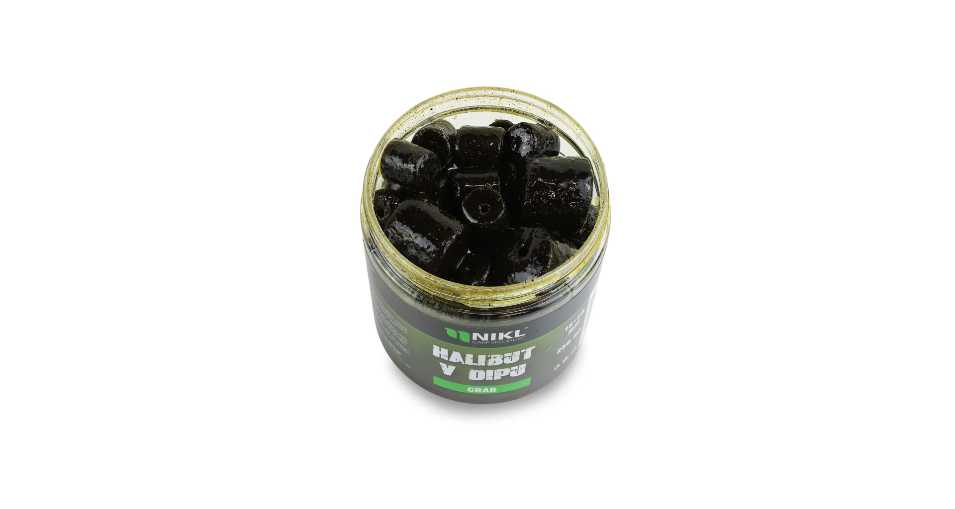 Nikl Black halibut pelety v dipu Crab 15+20mm, 250ml - MojeRybárstvo.sk Nikl Black halibut pelety v dipu Crab 15+20mm, 250ml – Obrázok 2