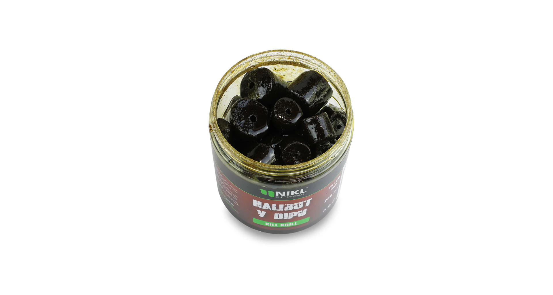 Nikl Black halibut pelety v dipu Kill Krill 15+20mm, 250ml - MojeRybárstvo.sk Nikl Black halibut pelety v dipu Kill Krill 15+20mm, 250ml – Obrázok 2