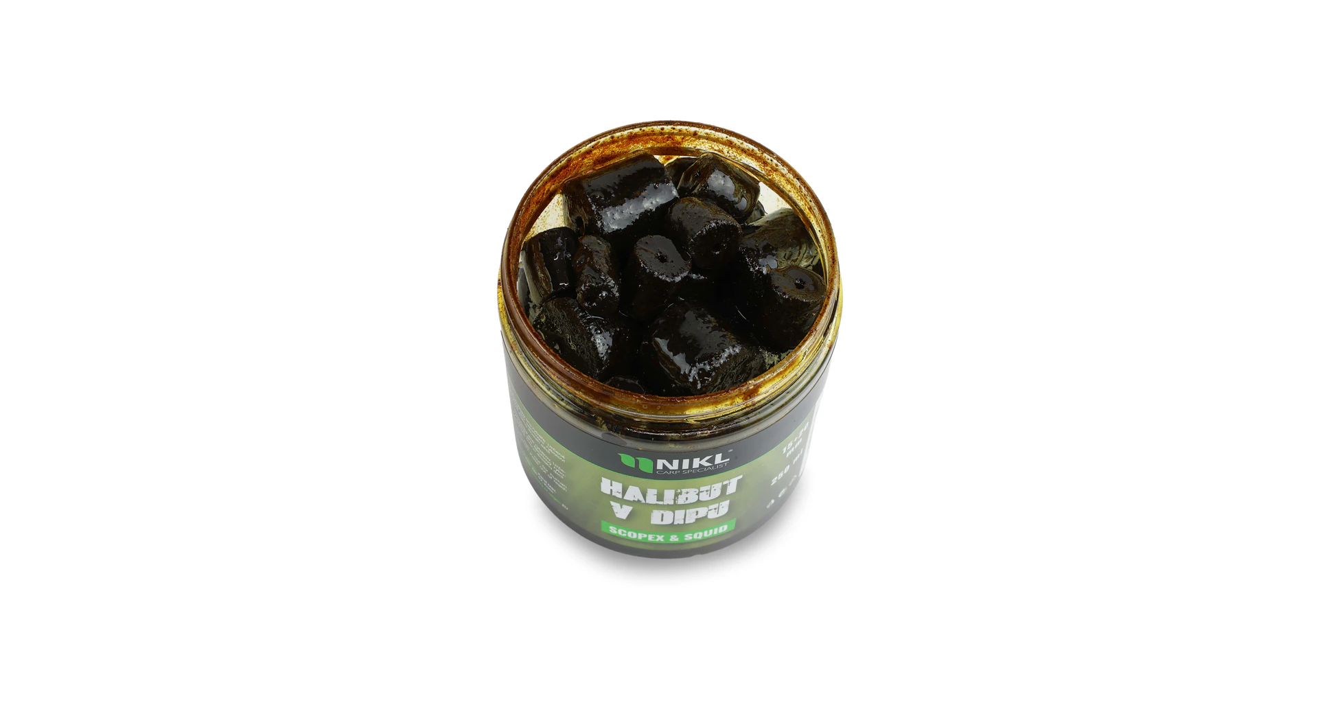 Nikl Black halibut pelety v dipu Scopex&Squid 15+20mm, 250ml - MojeRybárstvo.sk Nikl Black halibut pelety v dipu Scopex&Squid 15+20mm, 250ml – Obrázok 2