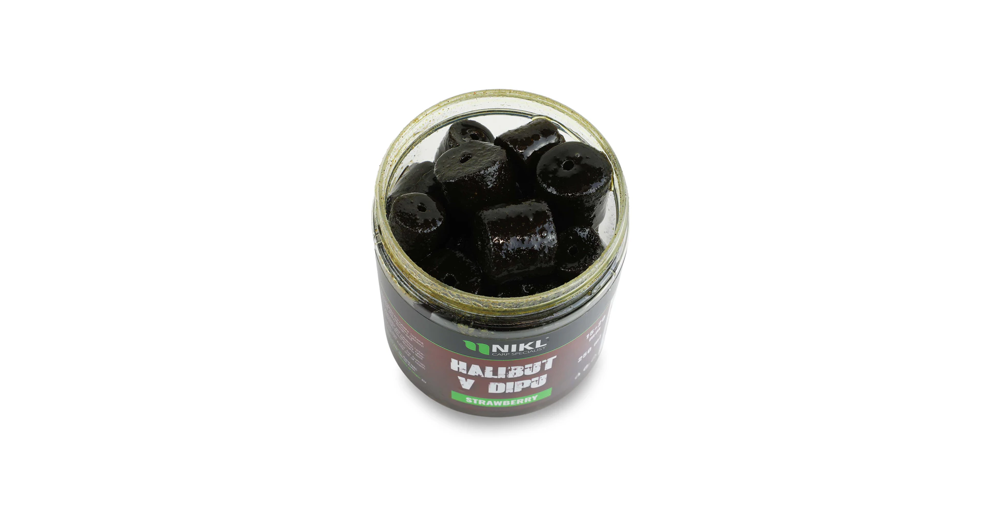 Nikl Black halibut pelety v dipu Strawberry 15+20mm, 250ml - MojeRybárstvo.sk Nikl Black halibut pelety v dipu Strawberry 15+20mm, 250ml – Obrázok 2