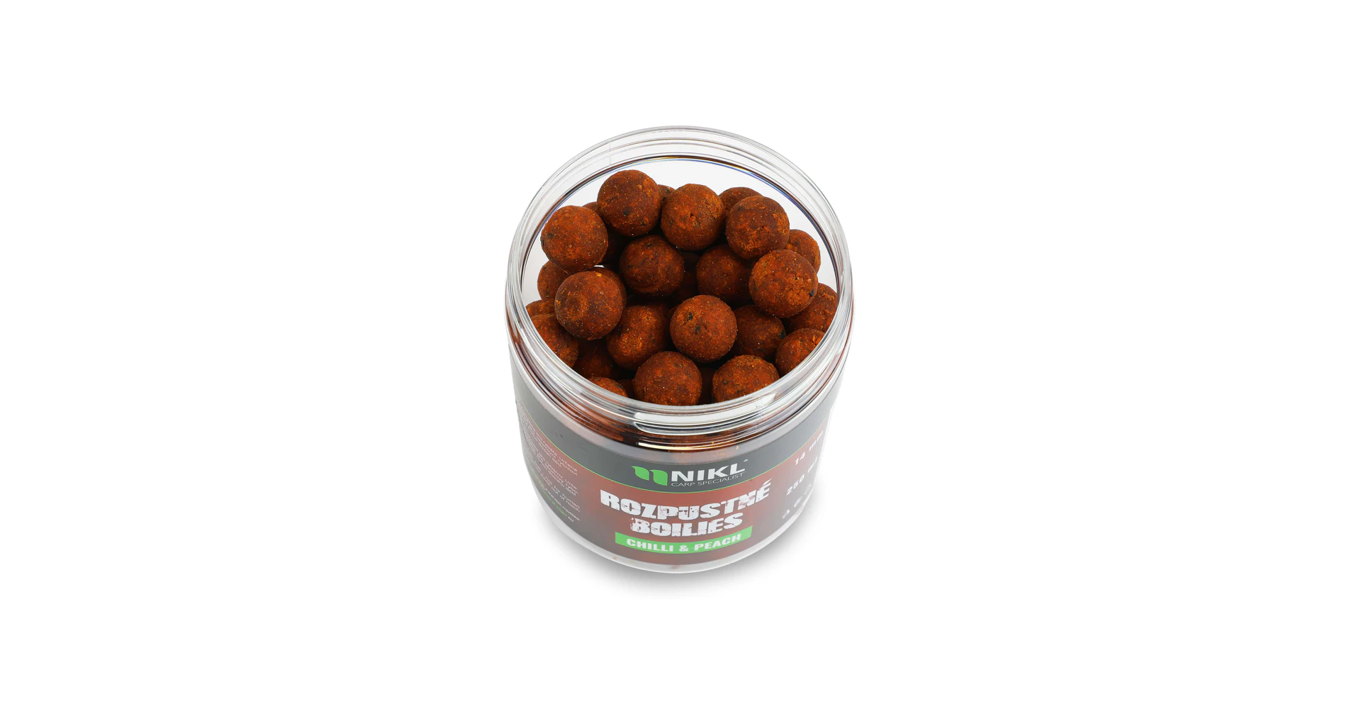 Nikl Rozpustné boilies Chilli & Peach 250ml - MojeRybárstvo.sk Nikl Rozpustné boilies Chilli & Peach 250ml – Obrázok 6