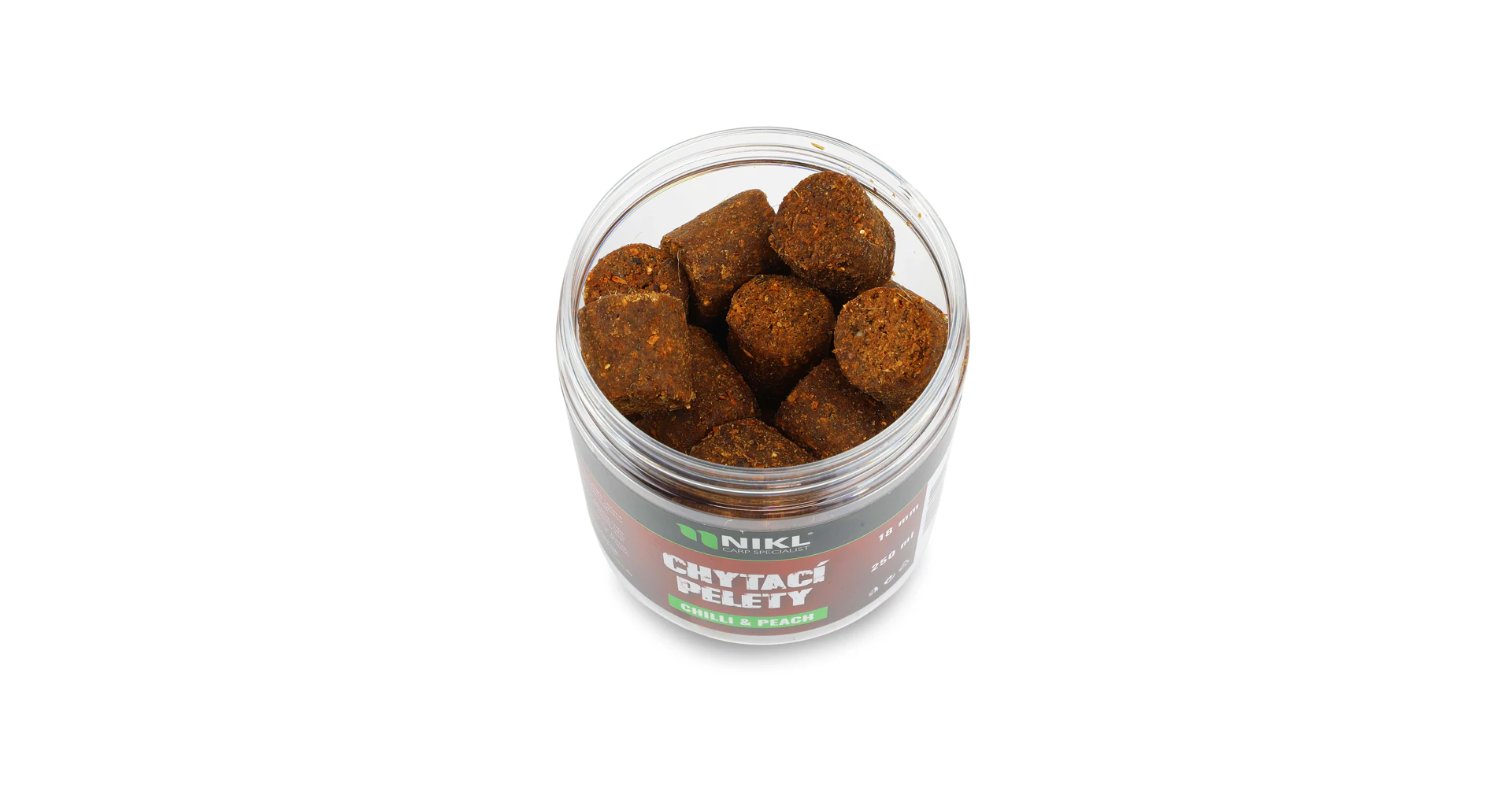 Nikl Chytací pelety Chilli & Peach 250ml - MojeRybárstvo.sk Nikl Chytací pelety Chilli & Peach 250ml – Obrázok 2