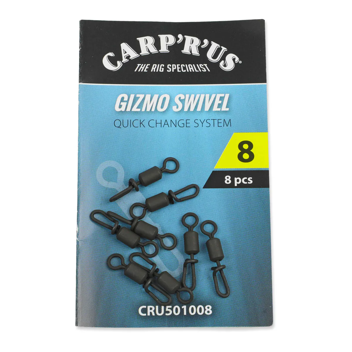Carp´R´Us Obratlíky Gizmo Quick Change Swivel vel.8, 8ks - MojeRybárstvo.sk Carp´R´Us Obratlíky Gizmo Quick Change Swivel vel.8, 8ks