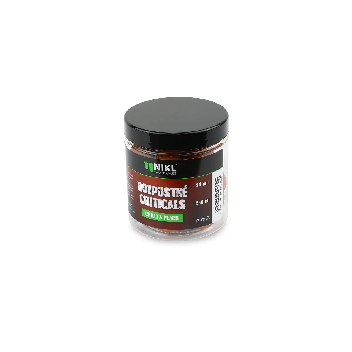 Nikl Rozpustné Criticals boilie Chilli & Peach 250ml - MojeRybárstvo.sk Nikl Rozpustné Criticals boilie Chilli & Peach 250ml