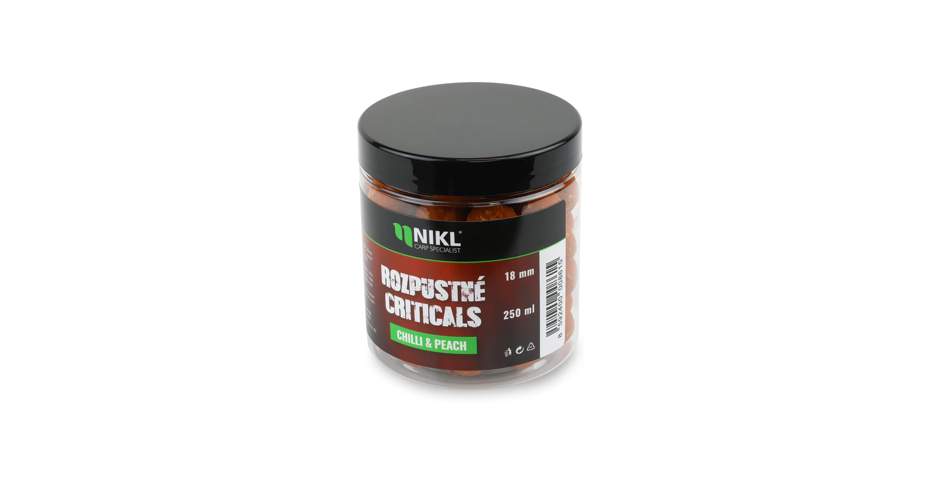 Nikl Rozpustné Criticals boilie Chilli & Peach 250ml - MojeRybárstvo.sk Nikl Rozpustné Criticals boilie Chilli & Peach 250ml – Obrázok 4