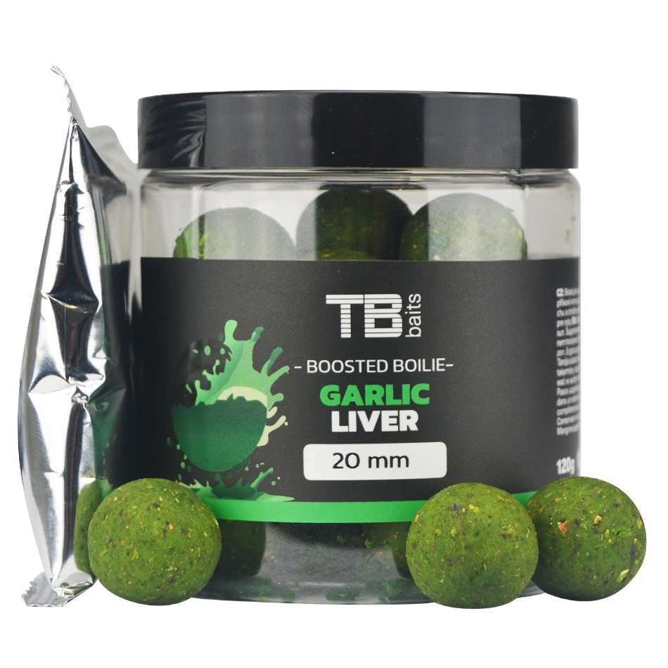 TB Baits Boosterované Boilie Garlic Liver 120 g - MojeRybárstvo.sk TB Baits Boosterované Boilie Garlic Liver 120 g