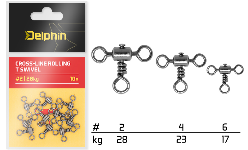 Cross-line rolling T swivel / 10 ks - MojeRybárstvo.sk Cross-line rolling T swivel / 10 ks