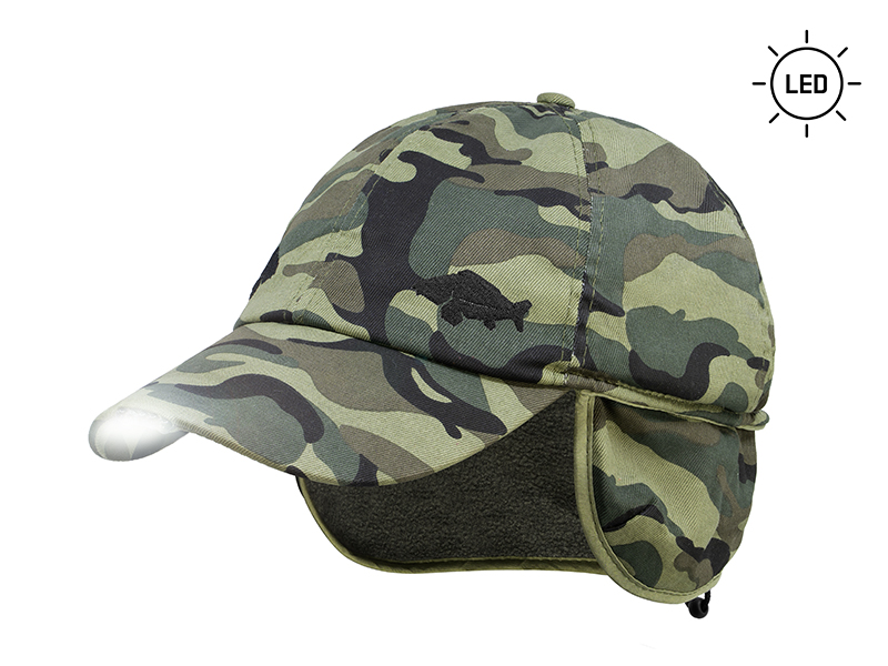 Zimná LED šiltovka Delphin OutLINE Camo - MojeRybárstvo.sk Zimná LED šiltovka Delphin OutLINE Camo