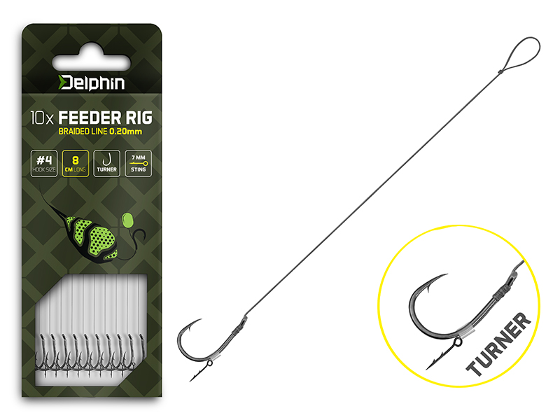 Feedrový nadväzec Delphin Braided Sting / 10ks - MojeRybárstvo.sk Feedrový nadväzec Delphin Braided Sting / 10ks