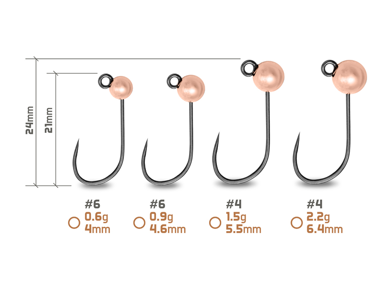 Volfrámový jig Delphin T-AREA BL / 5ks - medený - MojeRybárstvo.sk Volfrámový jig Delphin T-AREA BL / 5ks - medený – Obrázok 3