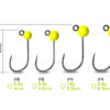 Volfrámový jig Delphin T-AREA BL fluo žltý / 5ks – Obrázok 3