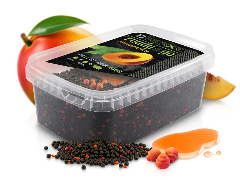 Pellet box Delphin Reaxe READY&GO / Mango-Broskyňa - MojeRybárstvo.sk Pellet box Delphin Reaxe READY&GO / Mango-Broskyňa