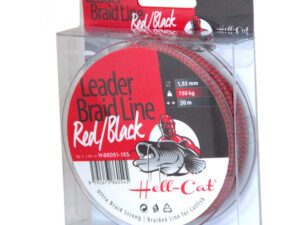 Splétaná šňůra Hell-Cat - Leader Braid Line Red/Black 20m