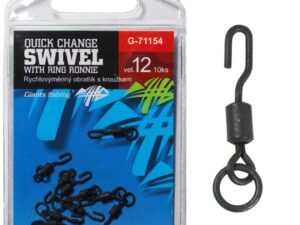 Giants fishing Rychlovýměnný obratlík s kroužkem Quick Change Swivel with Ring Ronnie, vel.12/10ks