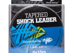 Giants fishing Ujímaný šokový vlasec Tapered Shock Leader 5 x 15 m / 0,26 - 0,57 mm