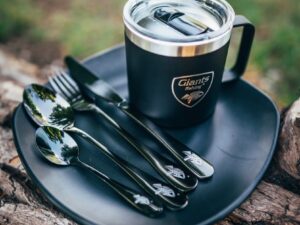 Giants fishing Sada příborů černý nerez Cutlery SS 410 ( 4pc - set )