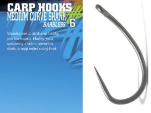 Giants fishing Háček s očkem bez protihrotu Medium Curve Shank 10ks