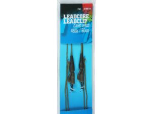 Giants fishing Montáž s olověnou šňůrkou Leadcore 45Lb Leadclip (2ks) 60cm