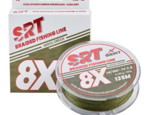 Sert splétaná šnůra 4X SRT Moss Green 135M