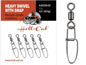 Hell-Cat Pevnostní obratlík s karabinou Heavy Swivel with Snap 5ks