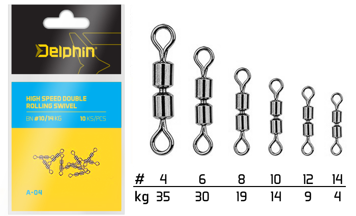 Hi speed double rolling swivel A-04 - MojeRybárstvo.sk Hi speed double rolling swivel A-04
