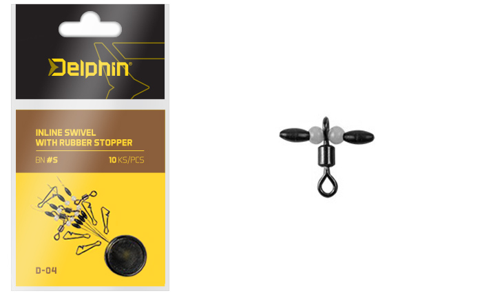 Inline swivel with rubber stopper - MojeRybárstvo.sk Inline swivel with rubber stopper