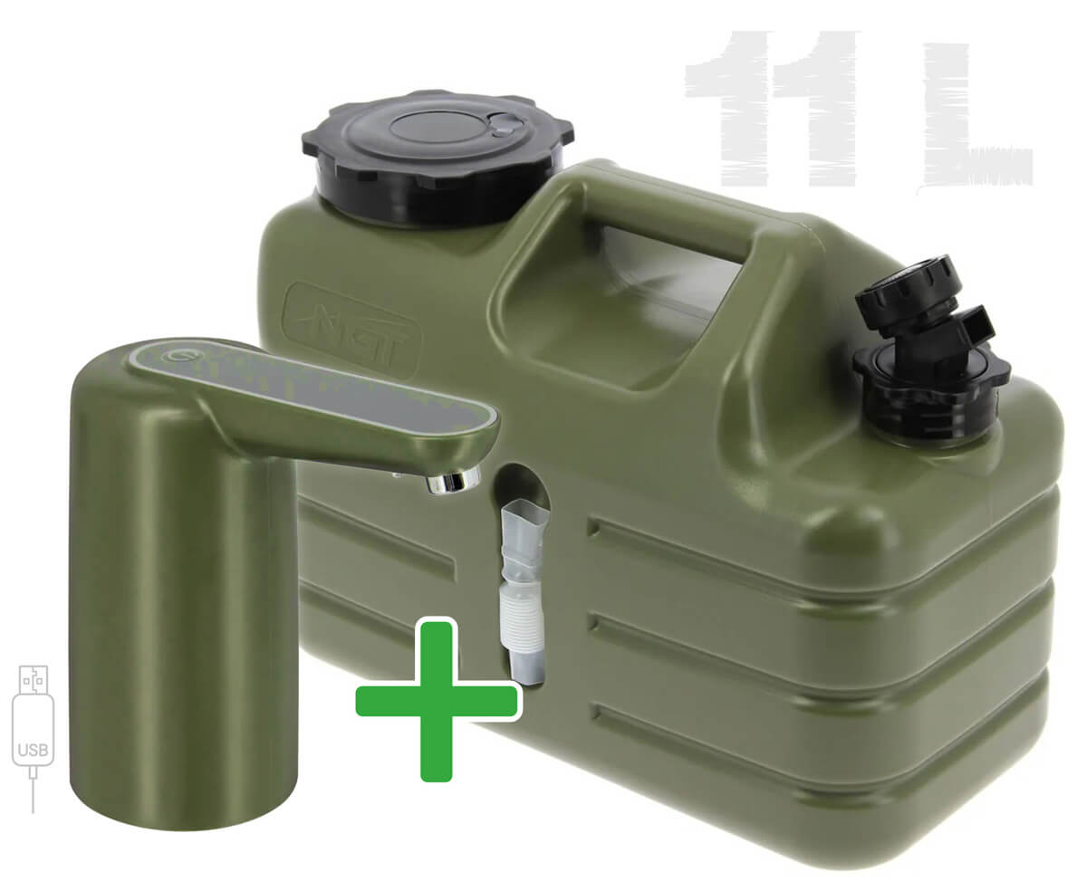 NGT Set Kanystr 11L + Automatická Pumpa - MojeRybárstvo.sk NGT Set Kanystr 11L + Automatická Pumpa