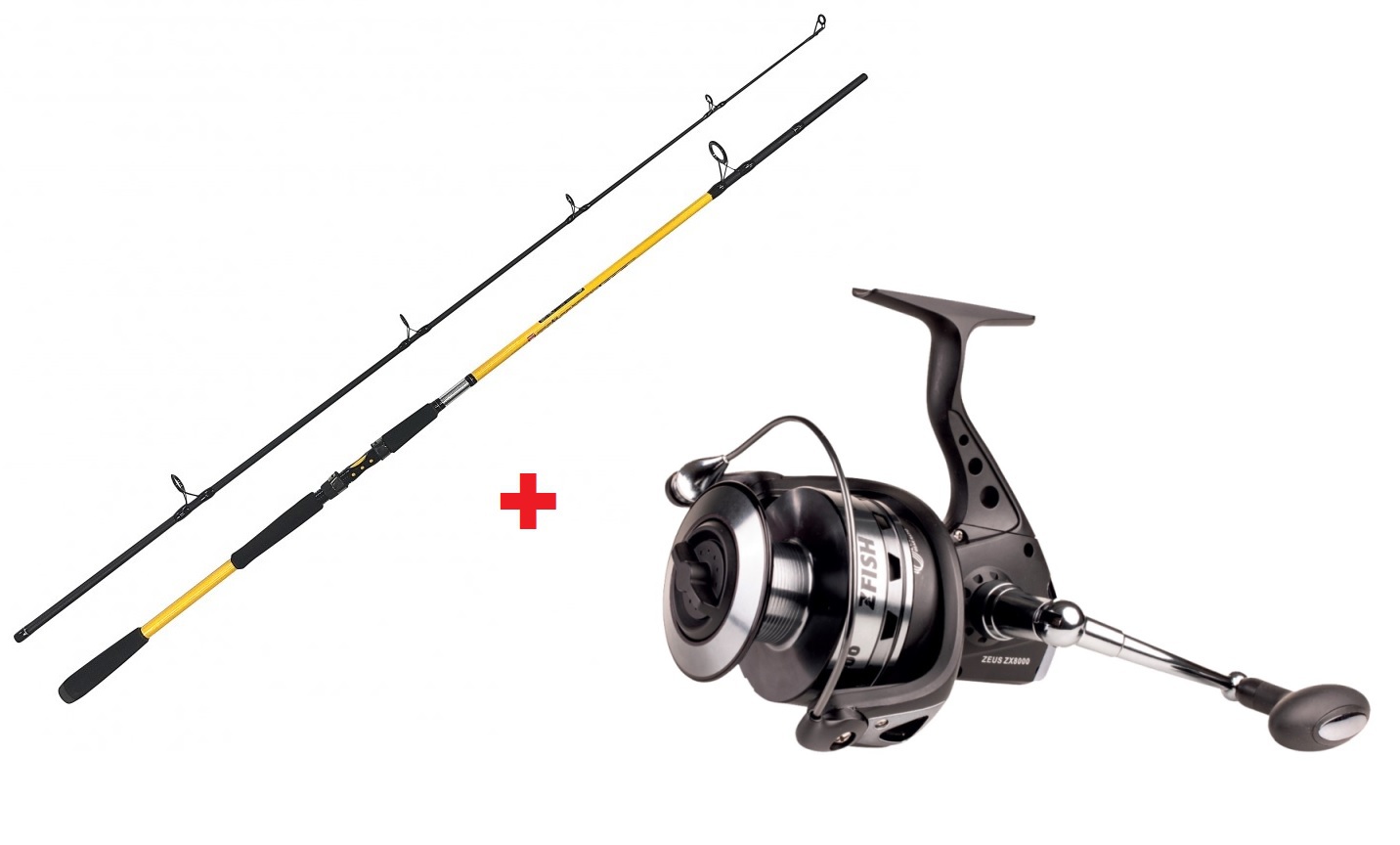 ZFISH Combo Prut Kodiak 2,40m + Naviják Zeus ZX8000 - MojeRybárstvo.sk ZFISH Combo Prut Kodiak 2,40m + Naviják Zeus ZX8000