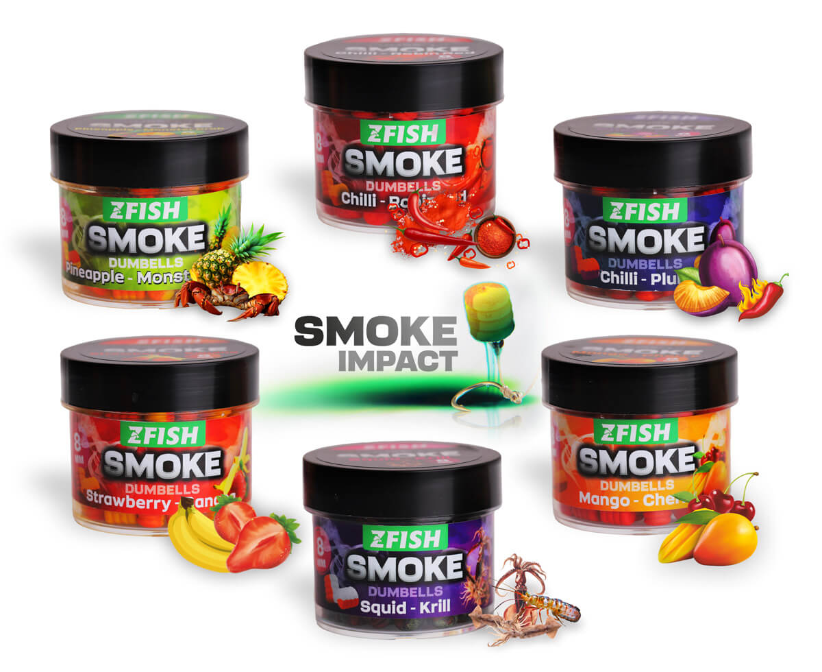 ZFISH Smoke POP-UP Dumbells 8 mm - MojeRybárstvo.sk ZFISH Smoke POP-UP Dumbells 8 mm