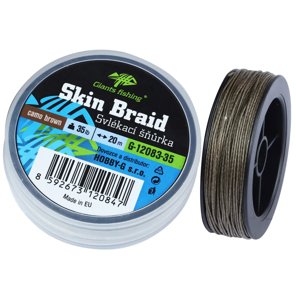 Giants fishing Svlékací šnůra Carp Line Skin Braid Camo brown, 20m - MojeRybárstvo.sk Giants fishing Svlékací šnůra Carp Line Skin Braid Camo brown, 20m