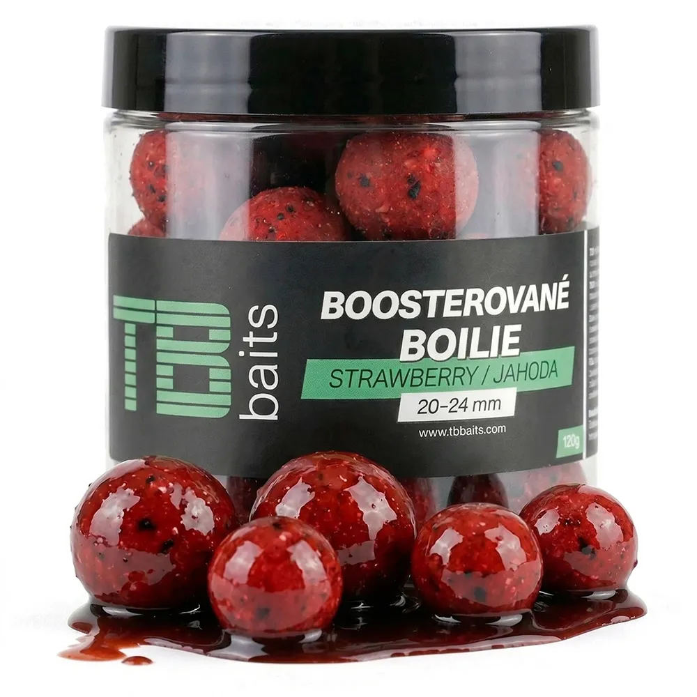 TB Baits Boosterované Boilie Strawberry 120 g 20-24 mm - MojeRybárstvo.sk TB Baits Boosterované Boilie Strawberry 120 g 20-24 mm