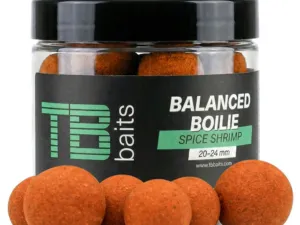 TB Baits Vyvážené Boilie Balanced + Atraktor Spice Shrimp 100 g 20-24 mm