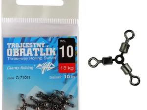 Giants fishing Trojcestný bratlík Three-way Rolling Swivel no.10/15kg/10ks