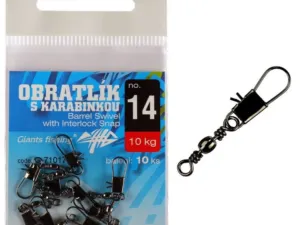 Giants fishing Obratlík s karabinkou Barrel Swivel with Interlock Snap no.20/6kg/10ks