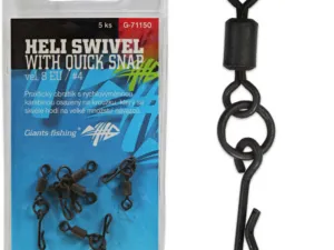 Giants fishing Heli Swivel with Quick Snap, 5ks, velikost #4 (EU 8)