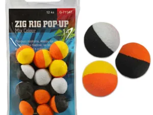 Giants fishing Pěnové plovoucí boilie Zig Rig Pop-Up  mix colour 14mm,12ks