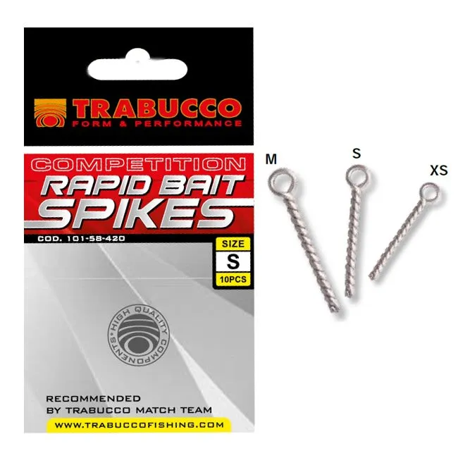 Držák návnady Trabucco Rapid Bait Spikes „M“ 10ks - MojeRybárstvo.sk Držák návnady Trabucco Rapid Bait Spikes „M“ 10ks
