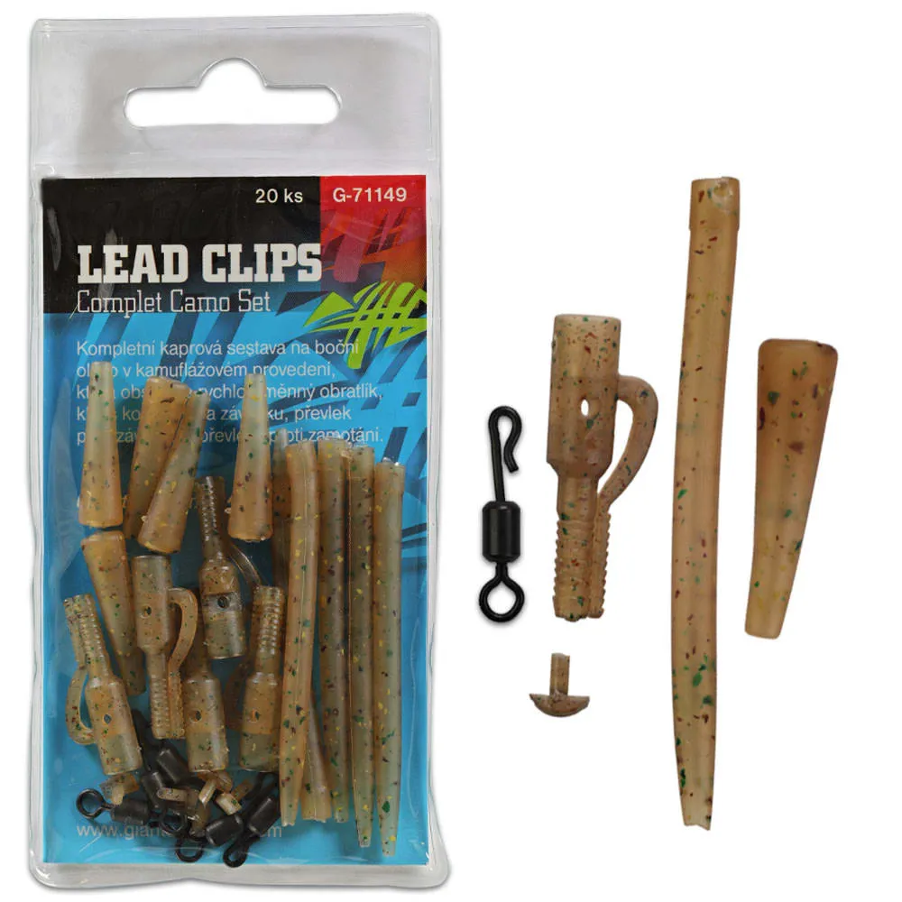Giants fishing Kompletní sada na boční olovo Lead Clips Complet Camo Set - MojeRybárstvo.sk Giants fishing Kompletní sada na boční olovo Lead Clips Complet Camo Set