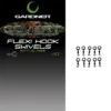 Obratlíky Gardner Covert Flexi Hook Swivels, vel.20, 10ks – Obrázok 2
