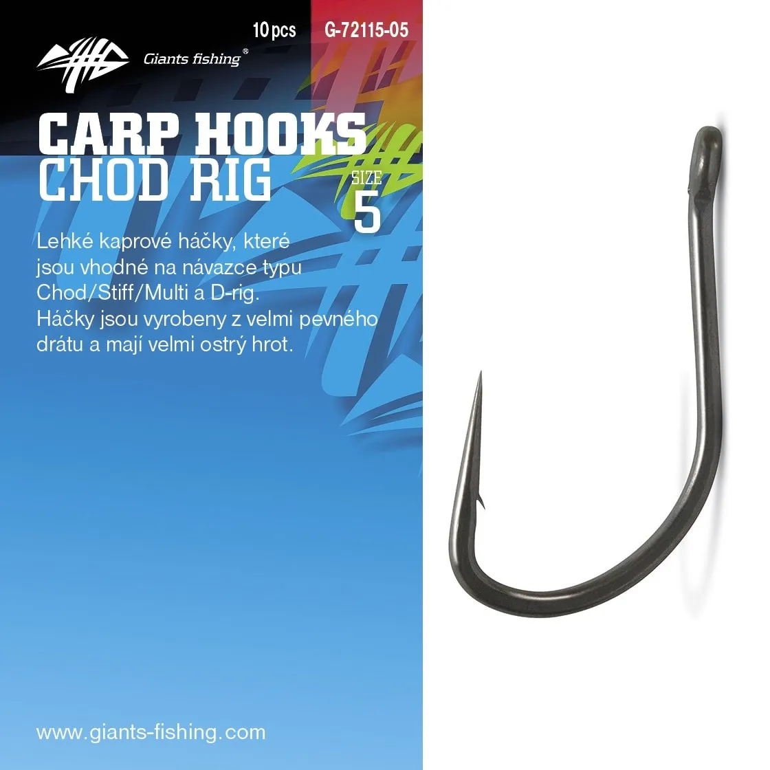 Giants fishing Háček s očkem Chod Rig 10ks - MojeRybárstvo.sk Giants fishing Háček s očkem Chod Rig 10ks
