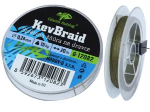 Giants fishing Splétaná šnůra na dravce KevBraid 20m, 0,24mm, 15kg