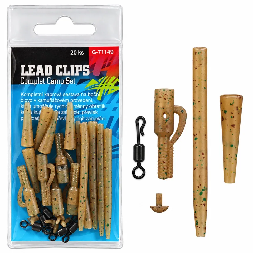 Giants fishing Kompletní sada na boční olovo Lead Clips Complet Camo Set - MojeRybárstvo.sk Giants fishing Kompletní sada na boční olovo Lead Clips Complet Camo Set